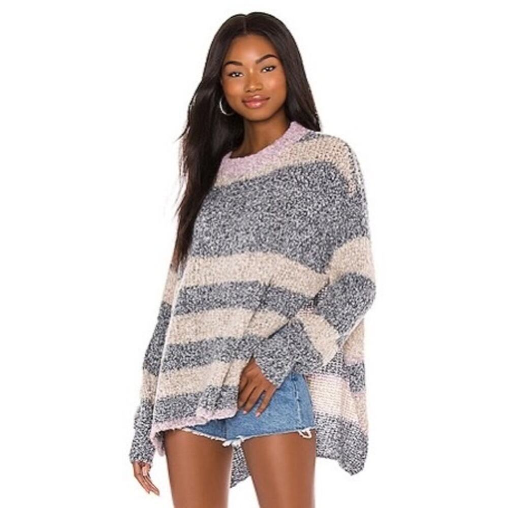 Free People BRB Striped Tunic Sweater